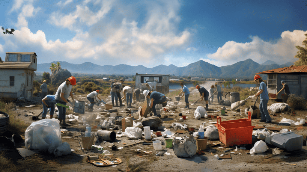 Corporate Philanthropy Advantages, helping clean up trash